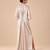 Silver embroidered mashroo silk drape kaftan