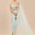 Light blue dhoti set with embroidered drape