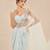 Light blue dhoti set with embroidered drape