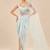 Light blue dhoti set with embroidered drape