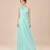 Mint green ruffle embroidered modal satin kurta set