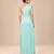 Mint green ruffle embroidered modal satin kurta set