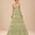 Sage green embroidered tulle net gown