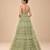 Sage green embroidered tulle net gown