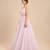 Lilac tulle net gown with ruffle embroidery