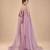 Dusty lilac gajji silk embroidered dhoti set with drape sleeves