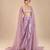 Dusty lilac gajji silk embroidered dhoti set with drape sleeves