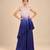 Lilac and navy blue modal satin embroidered kurta set