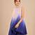 Lilac and navy blue modal satin embroidered kurta set
