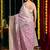 gray soft cotton blend jari border with zhallar festive wear saree