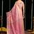 baby pink soft cotton blend jari border with zhallar festive wear saree