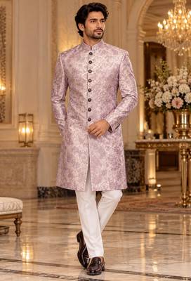 Pink indowestern sherwani ethnic wear 1