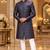 Blue indowestern sherwani ethnic wear