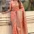 Peach woven design silk blend saree
