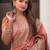 Peach woven design silk blend saree