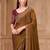 Bronze women embellished embroidered  georgette saree