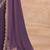 Purple floral embroidered  georgette heavy work saree