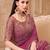 Purple ethnic motifs sequinned  georgette heavy work saree