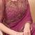 Purple ethnic motifs sequinned  georgette heavy work saree