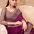 Purple embellished embroidered  georgette saree