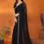 Black mirror work  georgette saree
