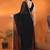 Black mirror work  georgette saree