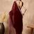 Maroon embellished solid festive saree