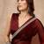 Maroon embellished solid festive saree