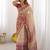 Cream floral  cotton saree