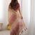 Cream floral  cotton saree