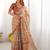 Yellow floral  cotton handloom saree