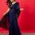 Navy blue zari silk blend banarasi saree