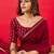 Burgundy woven design zari banarasi saree