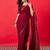 Burgundy woven design zari banarasi saree
