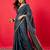 Charcoal zari silk blend banarasi saree