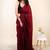 Maroon embellished sequinned khadi saree