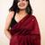 Maroon embellished sequinned khadi saree
