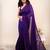 Purple embellished sequinned khadi saree