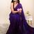 Purple embellished sequinned khadi saree