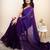 Purple embellished sequinned khadi saree
