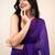 Purple embellished sequinned khadi saree