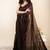 Brown sequinned khadi saree