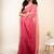 Pink embellished mirror work khadi saree