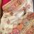 Off white ethnic motifs embroidered silk blend heavy work banarasi saree
