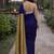 Navy blue  cotton khadi saree