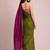 Olive colourblocked  cotton half and half khadi saree