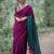 Purple  cotton khadi saree
