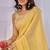 Yellow embellished embroidered  chiffon saree