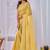 Yellow embellished embroidered  chiffon saree