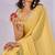 Yellow embellished embroidered  chiffon saree